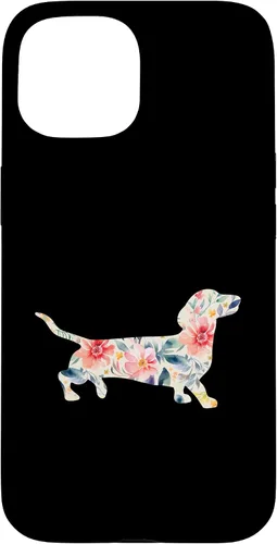 Vista 6 de Funda para perro salchicha floral para iPhone 12 mini