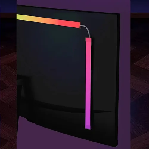 Vista 6 de PUSOKEI Computer RGB Light Strip with Screen Sync, 77 LEDs Autob Color Matching for 32 Inch Monitor, USB Powered Gaming Ambient Lighting for Wins PC