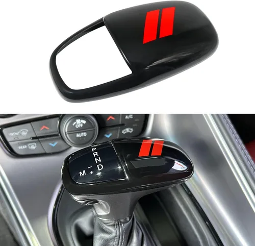 Vista 12 de Cubierta de cabeza de perilla de cambio de marcha para accesorios Dodge Charger 2015-2023 Challenger 2015-2024 Durango 2016-2026, inserción