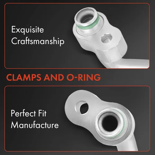 Vista 3 de A-Premium Conjunto de manguera de línea de descarga de A/C compatible con Honda Accord, 2003 2004 2005 2006 2007, 2.4L, DOHC, compresor a condensador