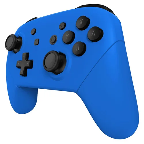 Vista 5 de eXtremeRate Cubierta de asas de placa frontal azul, diseño octogonal de palillos cerrados, carcasa de agarre de repuesto para controlador Nintendo