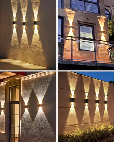 Vista 9 de LUHLEE Luces solares de pared para exteriores, apliques de pared actualizados de 2000 mAh, 3000/6500K, IP65, impermeables, para montaje en pared