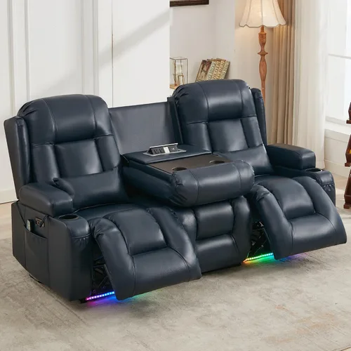 Vista 32 de URRED Wall Hugger Power - Sofá reclinable con masaje y calor, color beige