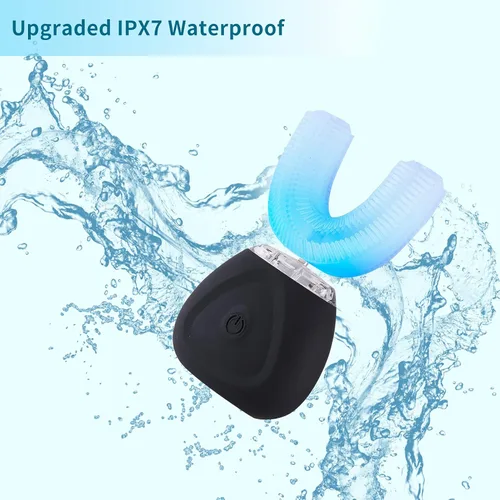 Vista 6 de Cepillo de dientes auto ultrasónico en forma de U automático 360 con luz azul que blanquea para los adultos