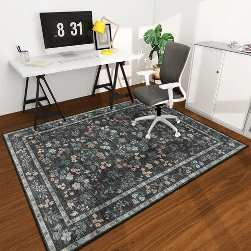 Vista 86 de Tapete para silla de oficina para suelo de madera dura, 48"x36" tapete protector de escritorio de computadora de fácil deslizamiento para silla