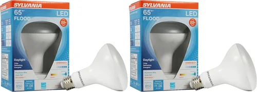 Vista 10 de Sylvania - Bombilla LED Flood BR30, equivalente a 65 W, eficiente 9 W, base media, regulable, 2700 K, blanco suave, 1 paquete (40460)