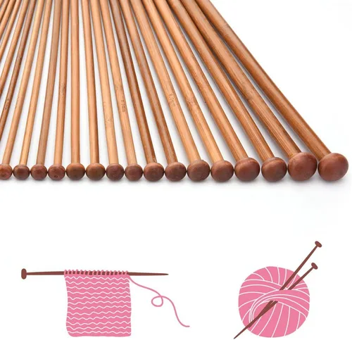 Vista 6 de Knitting Needles Set,36PCS Single Pointed Carbonized Knitting Needles, Sizes from 2.0mm-10.0mm, 25cmLength Knitting Tools for Handmade DIY Wool