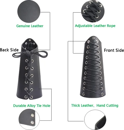 Vista 2 de Brazalete de cuero para hombre, mujer, 2