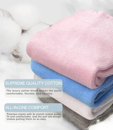 Vista 3 de Simply Kids Toddler Socks with Grippers (9 Pair) for 6 Months - 3 Years Old Ankle Baby Socks