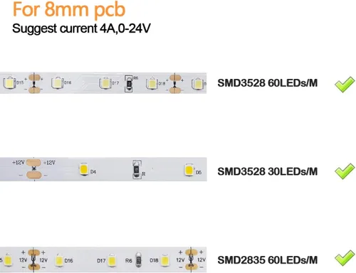 Vista 5 de LightingWill - Paquete de 10 conectores de tira a tira con cable. Sin soldadura. Conector de tira LED de 2 pines para tiras LED flexibles de 8 mm