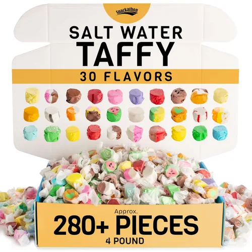 Vista 13 de Snackathon surtido de caramelos masticables de agua salada – Edición Chewniverse, variedad de 10 sabores, caramelos gourmet suaves y masticables