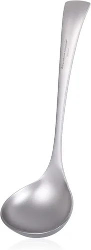 Boundless Voyage Cucharón de titanio con mango largo, cuchara de sopa ultraligera y duradera, utensilios para acampar al aire libre, picnic, cocina