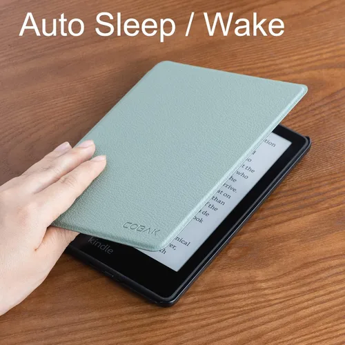 Vista 5 de CoBak Funda inteligente para Kindle Paperwhite de 6.8" de 11ª generación 2021 con función de encendido automático, ligera, delgada, de piel