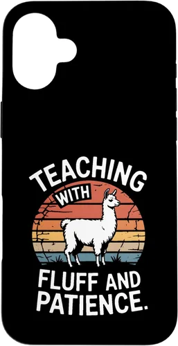Vista 23 de Teaching with Fluff and Patience Llama Teacher Classroom Case for iPhone 16