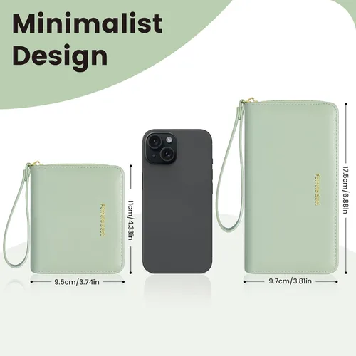 Vista 6 de Pomelo Best Cartera pequeña para mujer de cuero con bloqueo RFID 2025
