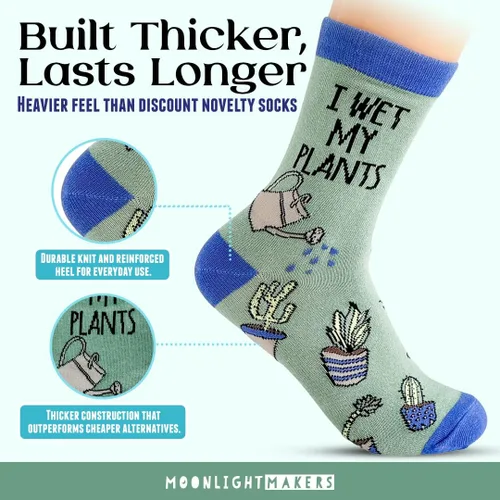 Vista 87 de Moonlight Makers Funny Colored Socks, Novelty Socks, Stocking Stuffer, Unisex Socks
