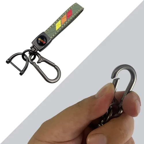 Vista 2 de Llavero de piel sintética compatible con Toyota (verde/llavero)