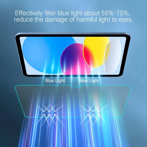 Vista 2 de PERFECTSIGHT Protector de pantalla de luz azul antirreflejos compatible con iPad A16 2025 de 11ª/10ª generación 2022 (11/10.9 pulgadas)