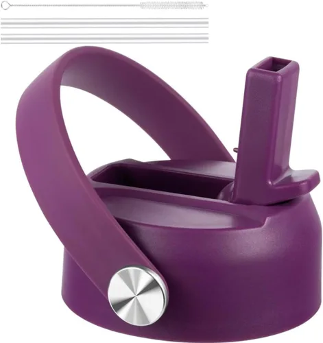 Vista 22 de FLORAPELL Tapa de popote para botellas de agua de boca ancha Hydro Flask, tapas superiores con popote compatible con Hydro Flask de 32 y 40 onzas