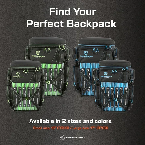 Vista 6 de Mochila para aparejos de pesca Evolution Drift Series, mochila de camping con 6 bandejas para aparejos de pesca, resistente