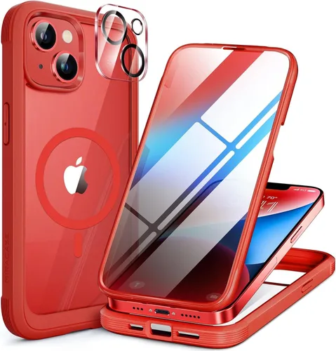 Vista 75 de Miracase Glass Series - Funda para iPhone 11 de 6.1 pulgadas, funda resistente de cuerpo completo mejorado con protector de pantalla de vidrio Negro