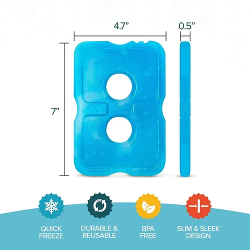 Vista 4 de Healthy Packers Ice Packs for Lunch Boxes & Coolers - Freezer Packs - Original Cool Pack Cooler Accessories for Beach, Camping & Fishing Slim &