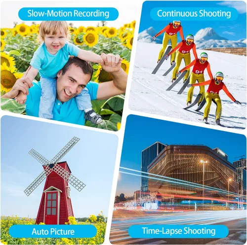 Vista 7 de Videocámara 4K con visión nocturna IR, cámara digital WiFi, zoom digital 18X, cámara de vlogging para YouTube, cámara de video para niños, micrófono