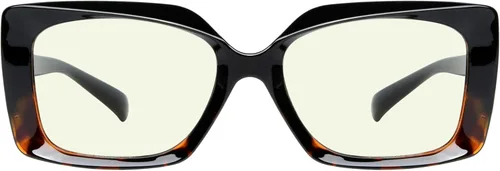 Vista 22 de Eyekepper Gafas de lectura para mujeres con bloqueo de luz azul, diseño retro, lectores de computadora - negro
