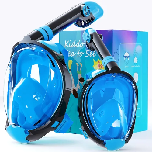 Vista 13 de Greatever G2 Adults Kids Full Face Snorkel Mask 2 Pcs,Snorkeling Gear with Latest Dry Top System,Foldable 180 Degree Panoramic View,Safe