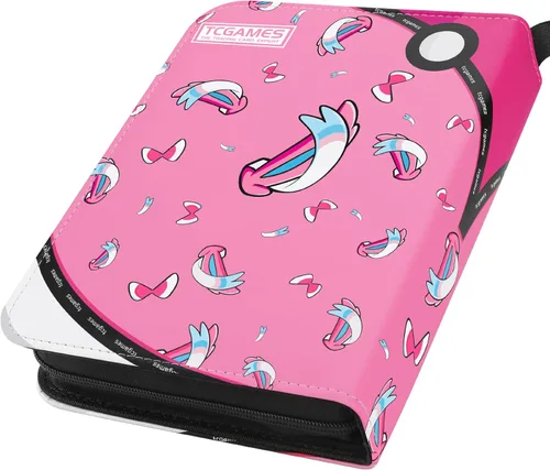 Vista 2 de Tcgames Carpeta de tarjetas de 9 bolsillos, 720 bolsillos, tarjetero con 40 mangas, cola rosa