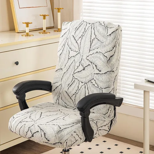 Vista 29 de Fundas elásticas para sillas – Fundas deslizables duraderas con cremallera para escritorio de computadora, sillas universales para juegos/oficina, 05