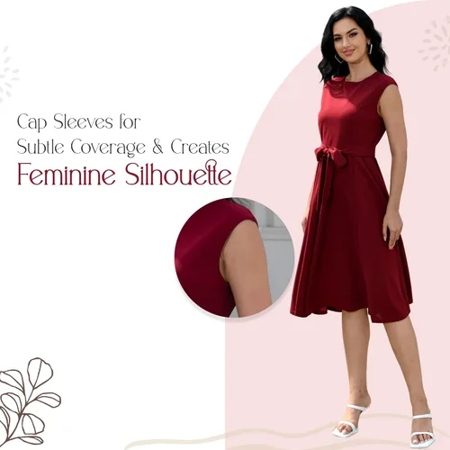 Vista 9 de Malco Modes Retro Elegance & Red Cup Cheers Combo Vintage Cocktail Dress Red Cup Living Wine Glasses