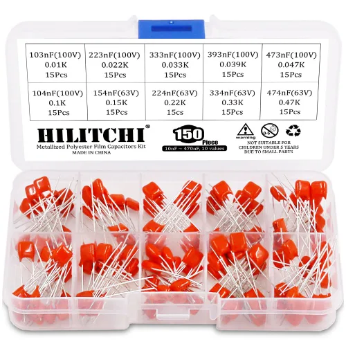 Vista 9 de Hilitchi - Kit surtido de condensadores electrolíticos de cerámica