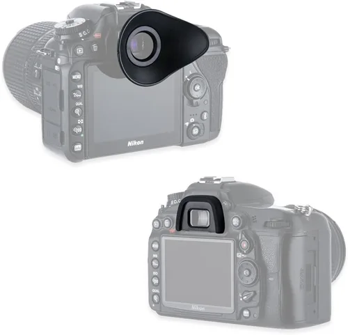 Vista 4 de JJC Visor ocular de 2 tipos para Nikon D780 D750 D610 D3500 D3400 D3300 D5600 D5500 D7500 D7200, diseño ovalado giratorio de 360° + sombra de ojos