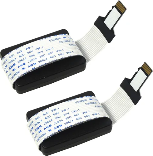 Vista 7 de HQRP TF Micro SD to SD Card Male to Female Extension Cable Adapter Flexible Extender for 3D Printer, Car, GPS, TV, DVD, DVR, LED/LCD Screen, Mobile
