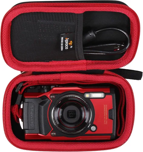 Aproca Estuche de viaje de almacenamiento duro, para cámara impermeable OLYMPUS Tough TG-6 y accesorios..