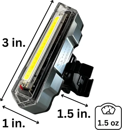 Vista 2 de Serfas Thunderbolt 2.0 - Combo de luz trasera para bicicleta, 7 modos, 50 y 120 lúmenes