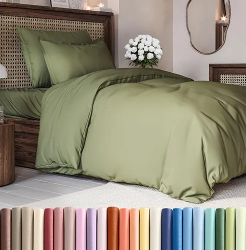 Vista 42 de Juego de funda de edredón tamaño Queen - Funda de edredón extra suave tamaño Queen 90 x 90 con 2 fundas de almohada - Ropa de cama de hotel de lujo
