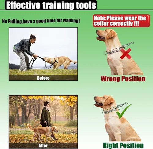 Vista 4 de Collar de entrenamiento para perros, collar ajustable para perros con hebilla de liberación rápida, collar sin tirones para perros pequeños