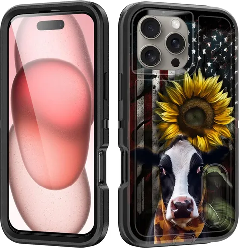 Vista 145 de Funda para iPhone Air con soporte integrado, a prueba de golpes, polvo y caídas, 3 capas, grado militar, funda protectora para iPhone Air de 6.5