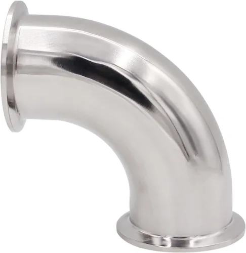 Vista 17 de DERNORD 1" tubo OD codo 90 grados tubería sanitaria SS304 tri abrazadera 1,5 pulgadas