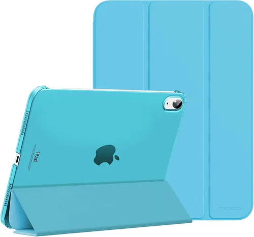 Vista 38 de MoKo Funda para iPad (A16) de 11ª generación de 11 pulgadas 2025, funda para iPad de 10.9 pulgadas 2022, carcasa trasera translúcida de Plateado
