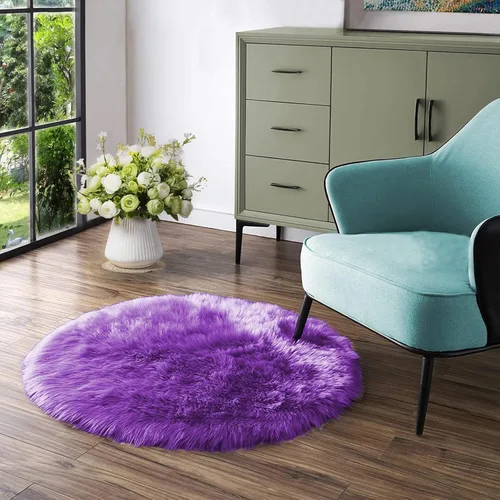 Vista 72 de Latepis - Alfombra rectangular de piel sintética tipo lana de oveja suave y esponjosa de estilo bohemio para sala de estar, dormitorio y residencias