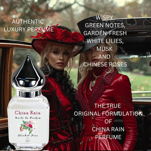 Vista 3 de CHINA RAIN Aceite de perfume original* Larga duración * Vegano * Sin ftalatos * Sin alcohol * 0.3 fl oz. Botella de regalo *