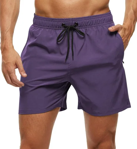 Vista 32 de Tyhengta - Trajes de baño para hombres de secado rápido, bolsillos con cremallera y forro de malla para playa