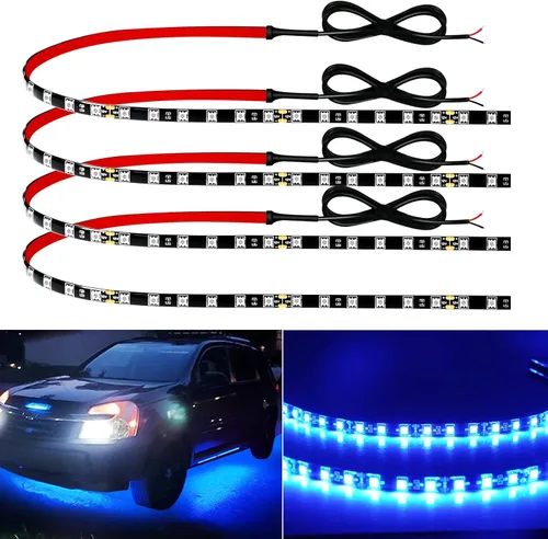 Vista 9 de Tiras de Luces LED de 12V de 12" Conectables, Tiras de Luces LED Azules para Autos, Motocicletas, Carrito de Golf, Barco, Marino, Impermeables, Tira