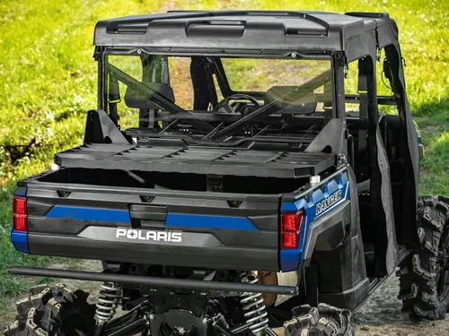 Vista 6 de SuperATV Headache - Soporte para parabrisas trasero para Polaris Ranger XP 1000 2017+ Capacidad de peso de 150 libras 2 posiciones Pasadores