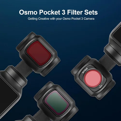 Vista 4 de Skyreat Juego de filtros ND para DJI Osmo Pocket 3 Creator Combo Accesorios (ND1000)