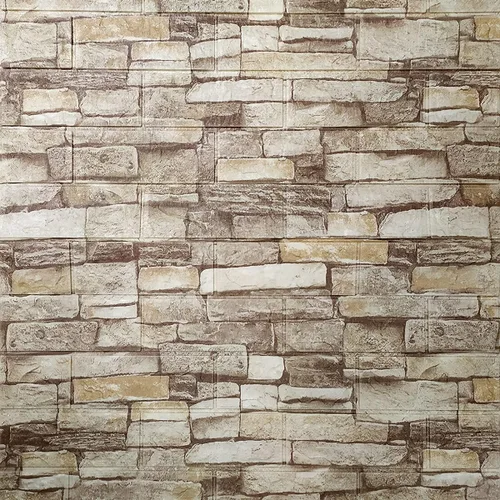Vista 12 de 3D paneles de pared de espuma autoadhesivos, pelar y pegar ladrillo piedra papel pintado calcomanía de pared para sala de estar niños dormitorio