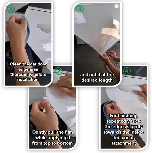 Vista 5 de Protector de borde de puerta de automóvil 3M-4doors/entrada/calcomanía/guardia, 3M-PPF (película de protección de pintura), transparente